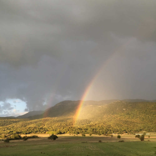 Double rainbow in Pedina valley, Zagori